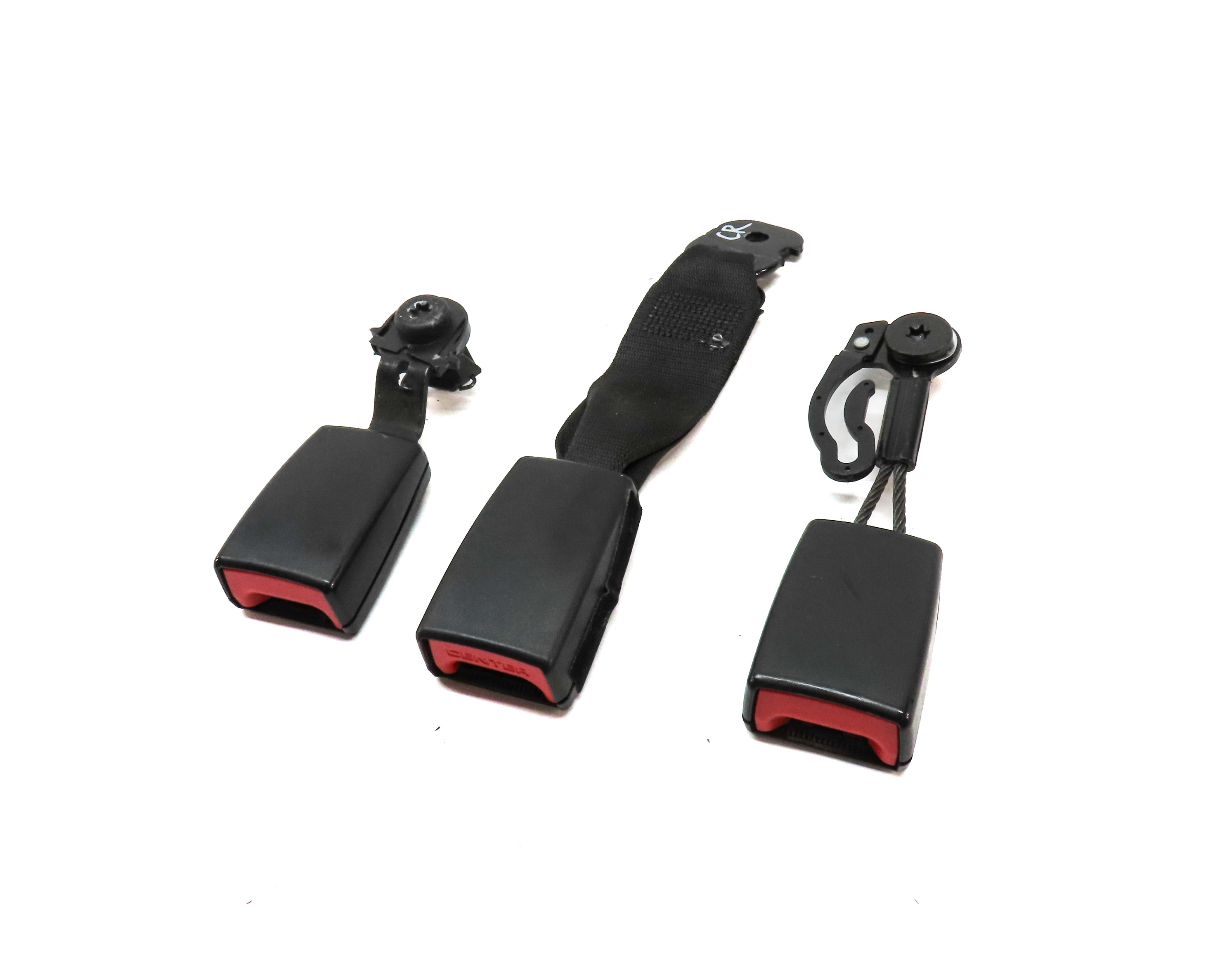 2013 BMW X5 (E70) REAR 2ND ROW LEFT/CENTER/RIGHT SEATBELT BUCKLE RECEIVER SET — exact item pictured